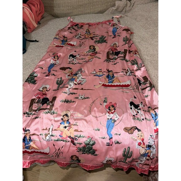 Nick & Nora Other - Nick and Nora Cowgirl satin pink slip
